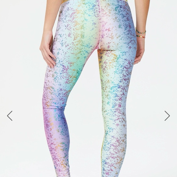 Terez Balyage Hi-Shine Foil Leggings US M - Picture 4 of 5